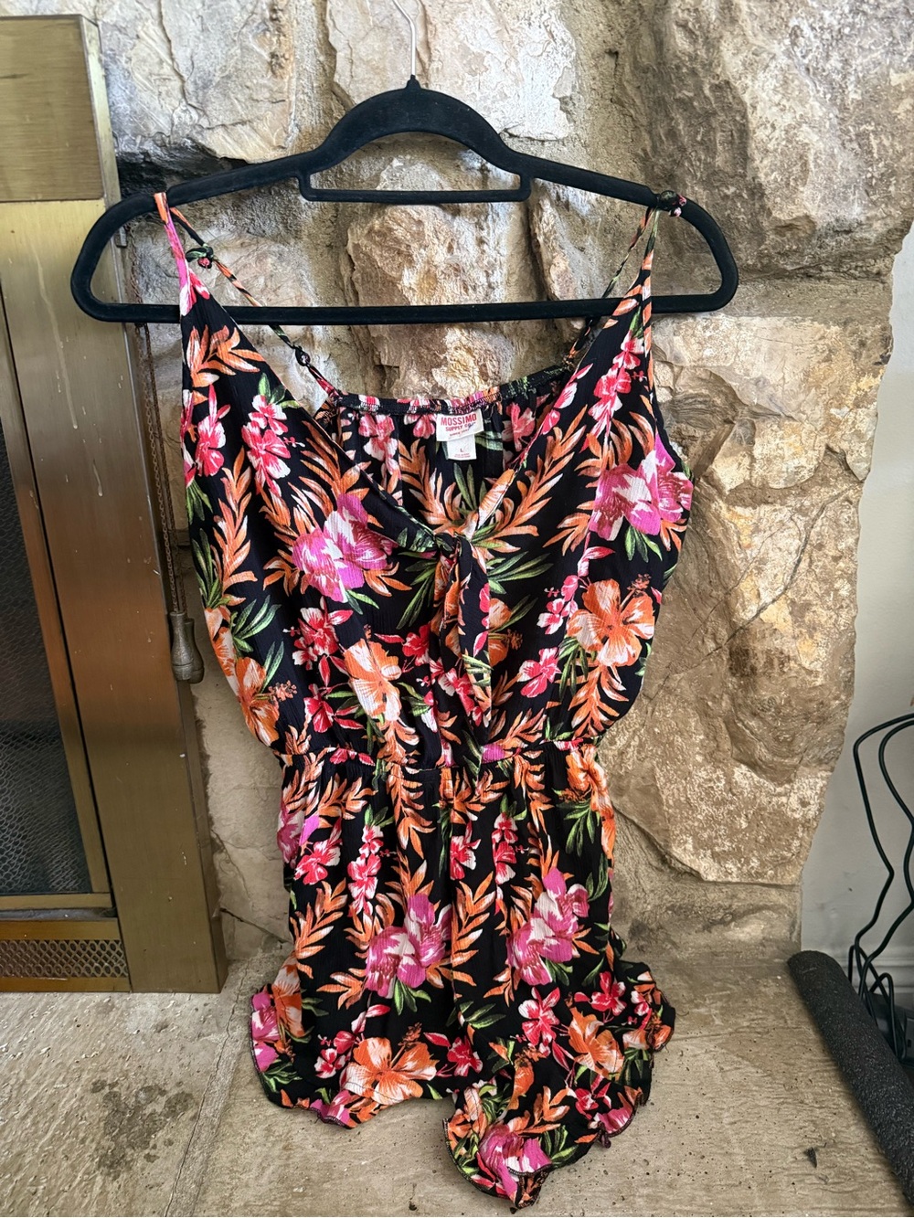 Mossimo Brand Black Floral Girls' Shorts Romper